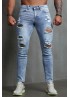 Men Ripped Slim Fit Skinny Jeans