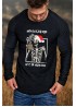Black Christmas Skeleton Graphic Print Pleated Men's T-shirt